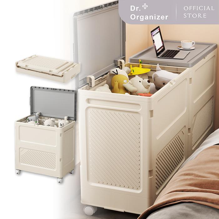 DR.ORGANIZER TEMPAT PENYIMPANAN NAKAS STORAGE BOX KERANJANG MAINAN PAKAIAN LIPAT DENGAN RODA