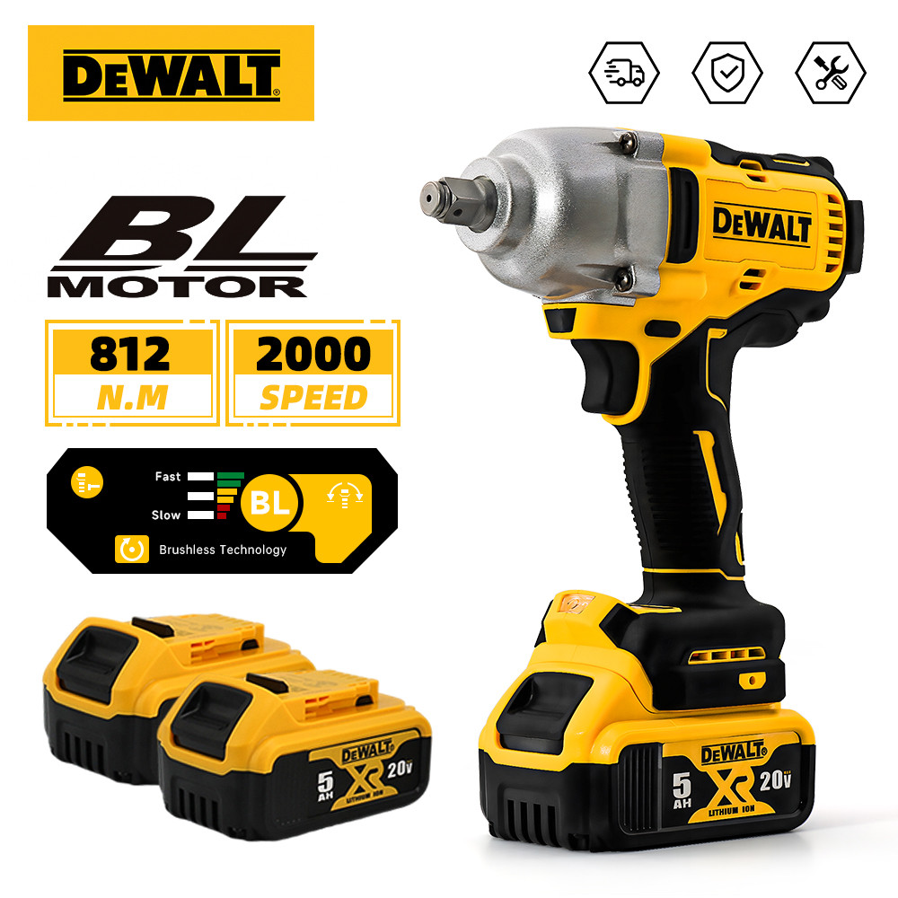 Dewalt DCF892 Wireless Electric Impact Wrench With Battery Charger 1/2 Inch Brushless Drive High