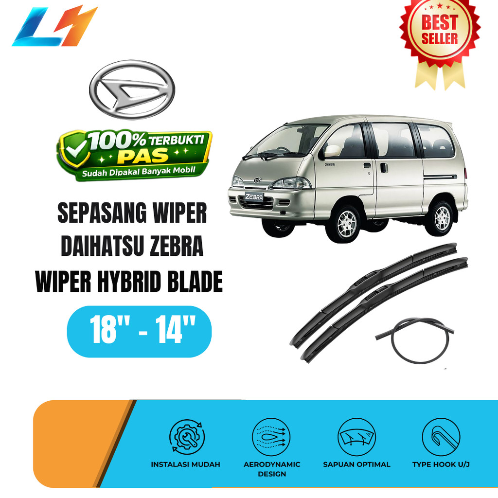 Wiper Daihatsu Zebra Hybrid Kaca Depan Mobil