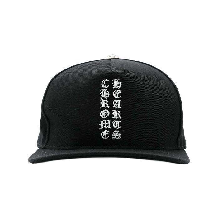 CHROME HEARTS VERTICAL LOGO HAT BLACK (100% AUTHENTIC)