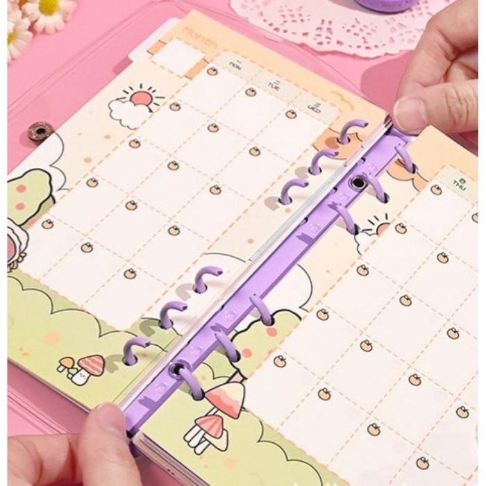 Terlaris Set Diary Orji Binder Lengkap Kertas A6 ( 80 Lbr)