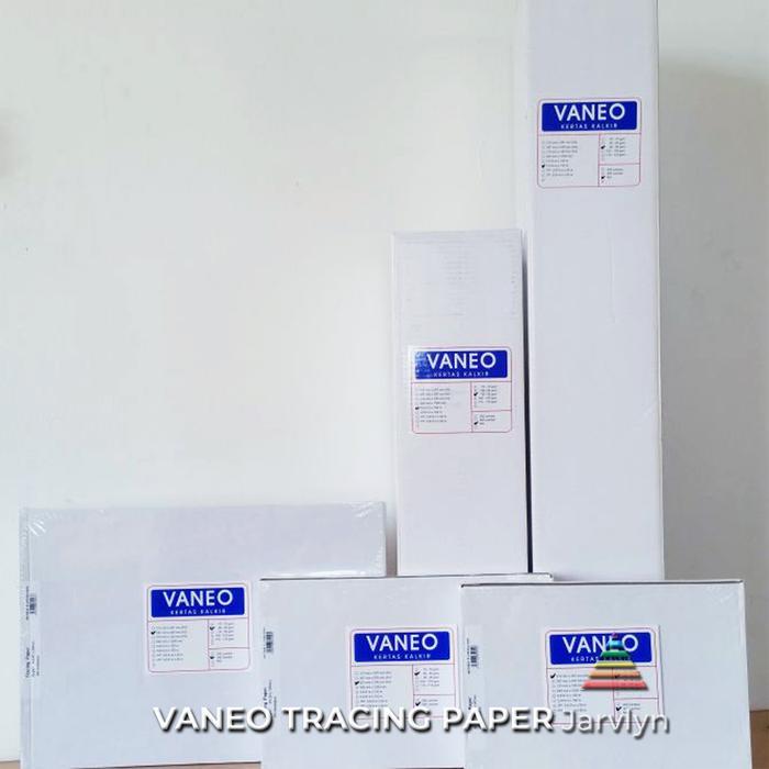 Terlaris Vaneo Kertas Kalkir Ukuran Plano 90/95 Gsm Tracing Paper Gambar Drafting Arsitek