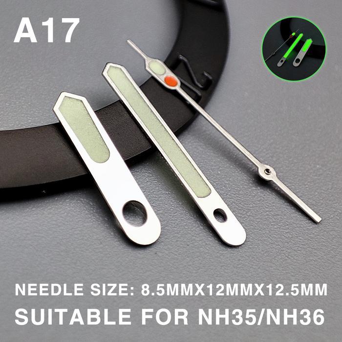 Seiko Mod Hands A17 - A32 Lumed For NH35/36/4R