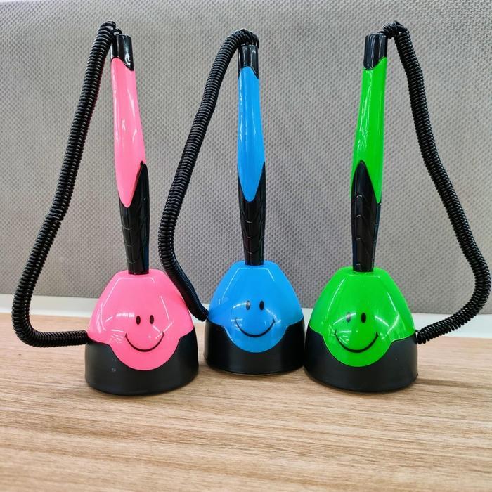 PULPEN MEJA SMILE PEN STAND ALAT TULIS PENA SATUAN TEMPEL DAN STAND