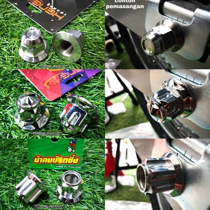 Ready probolt stainless mur as roda depan atau belakang ninja R SS RR mur 19