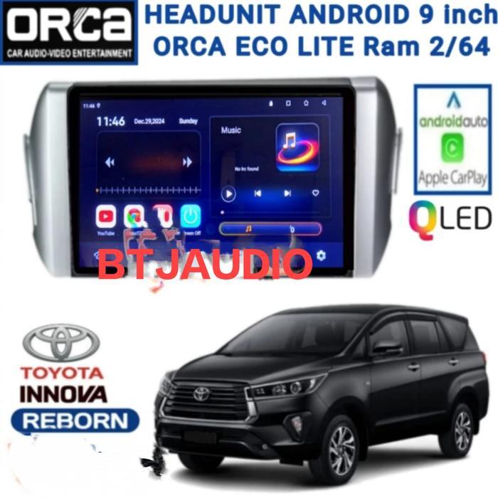 Ready HEAD UNIT TAPE TV MOBIL DOUBLE DIN ANDROID MERK ORCA, DHD ATAU SKELETON UNTUK INNOVA REBORN