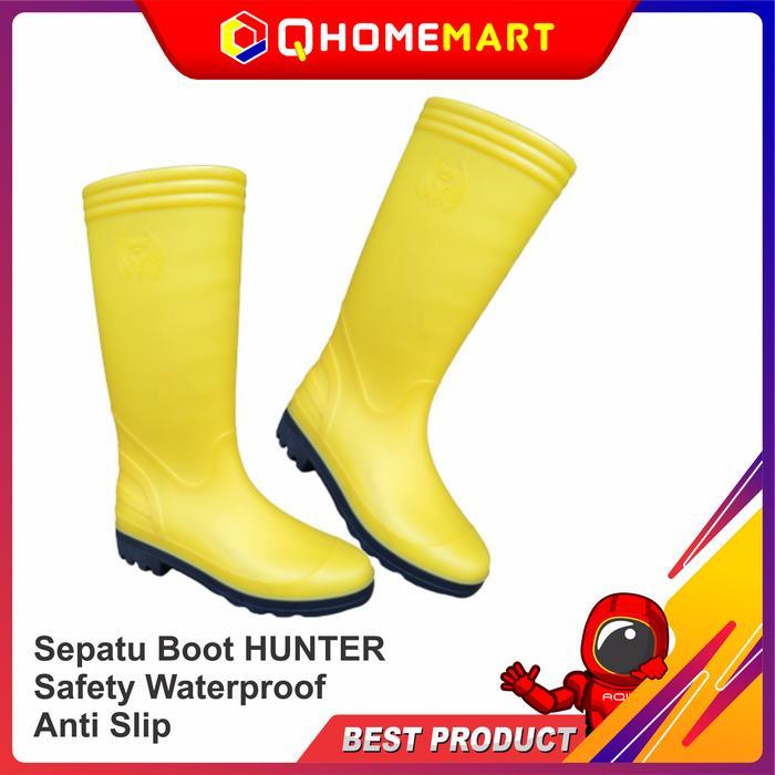 TERMURAH Sepatu Boot HUNTER Safety Wateroof Anti Slip READY STOCK