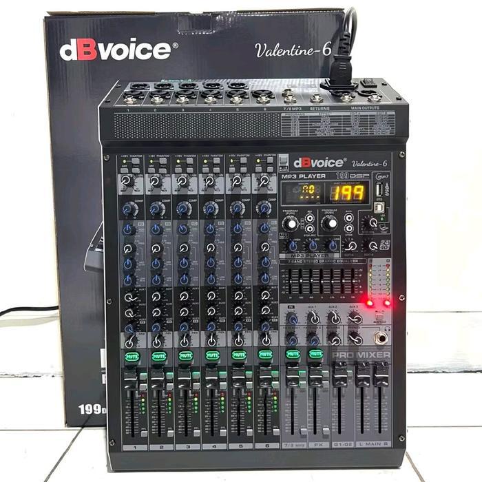 Mixer Dbvoice Valentine 6 Mixer 6 Channel Mono Bluetooth
