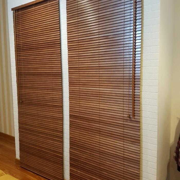 SHARPPOINT Wooden Blind 25mm Krey Kayu Horizontal Premium Tirai Jendela Minimalis Elegan Krey Kayu