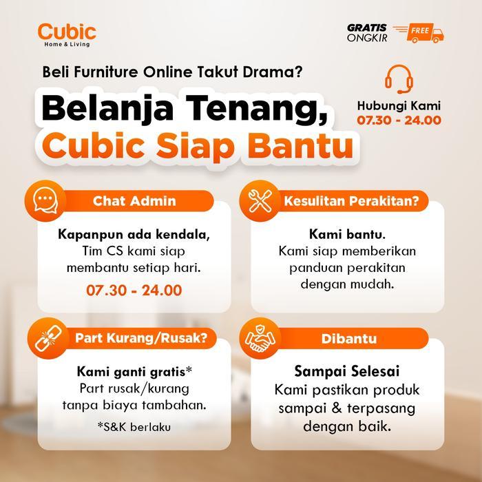 Cubic Lemari Pakaian Minimalis / Wardrobe Baju 3 Pintu / Luna Lp 3P Terlaris