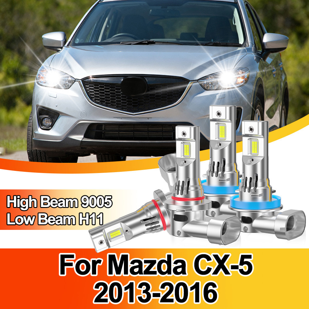 For Mazda CX-5 2013-2016 Car LED Haedlight 9005 HB3 Canbus 50000LM Hight Power H11 Auto Headlamp