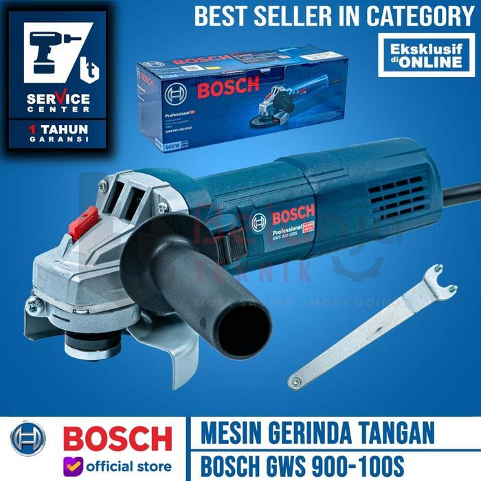 Mesin Gerinda Listrik BOSCH GWS 900-100S Angle Grinder 900 Watt GWS900-100 S GWS 900-100