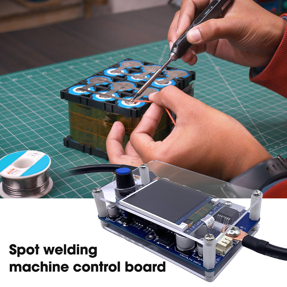 Mini Spot Welder Control Board 7-14V Spot Welding Device Digital Display Adjustable Spot Welder DIY