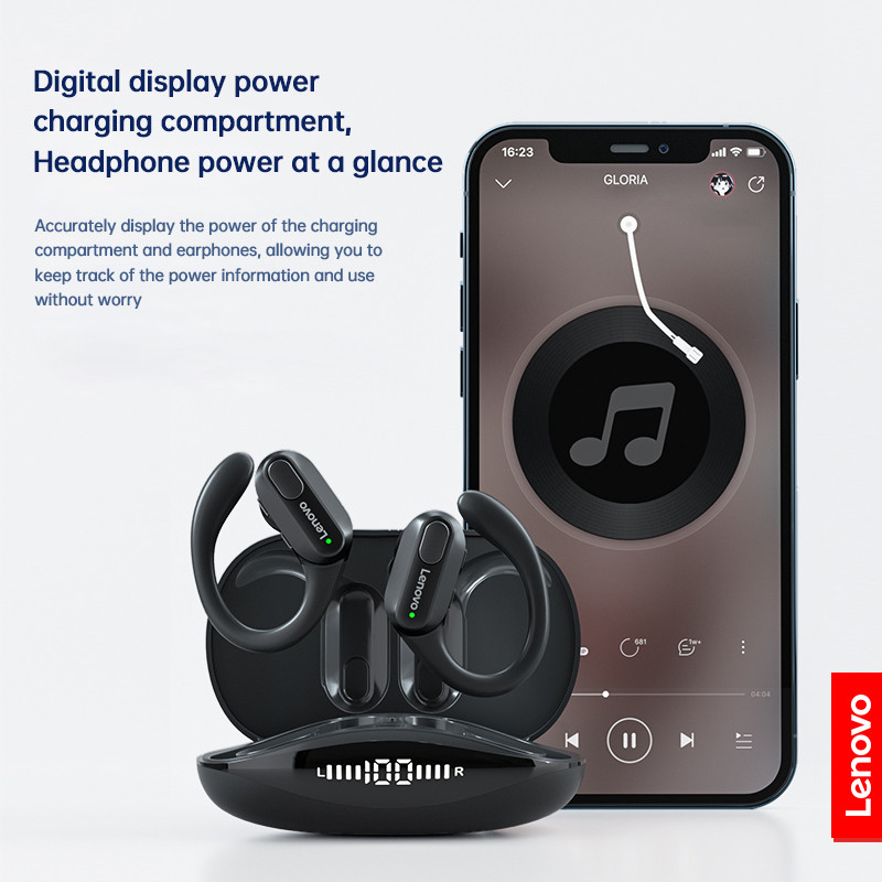 Original Lenovo XT80 Sports Wireless Earphones with Mics, LED Power Display,Hifi Stereo Sound