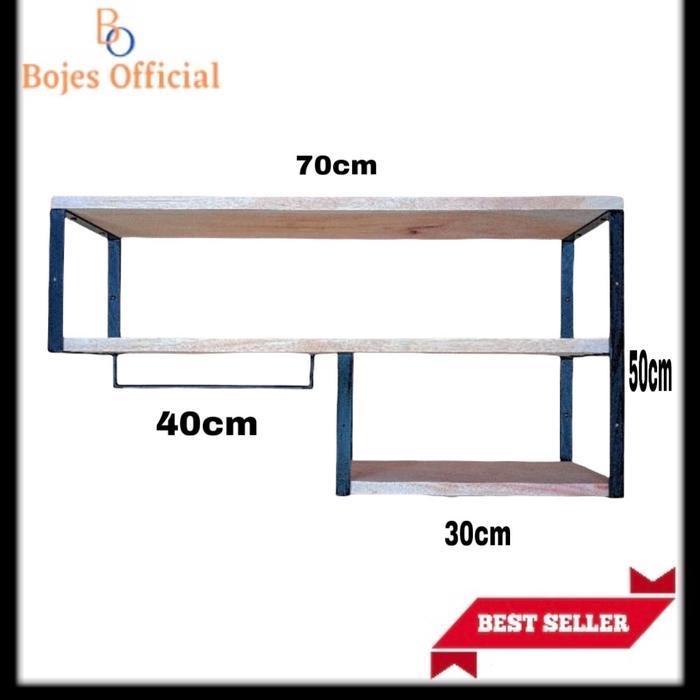 RAK KICHEN SET rak bumbu dapur tempel dinding rak ambalan serbaguna