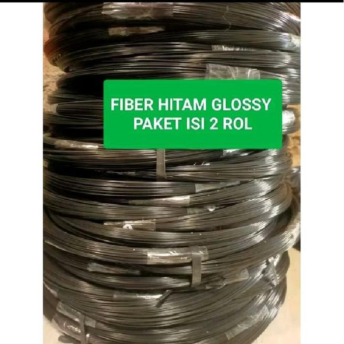 Ruji Sangkar Fiber Hitam Glossy Asli Bukan Kulitan Murah Ukuran 1Mm 1,3 Mm 1,5Mm 2Mm Isi 2 Rol