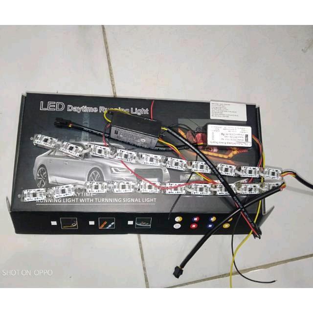 Lampu Drl Alis Cristal Meteor Model Lexus 2Pcs 2Warna Running 30Cm