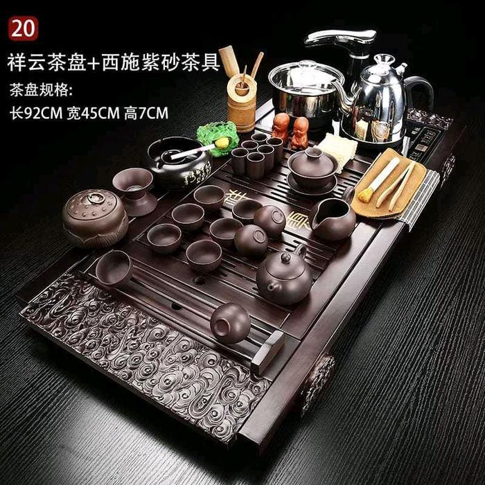 Chinese Tea Pot Set Kungfu Tea Set Tray Teapot Ceremony Komplit