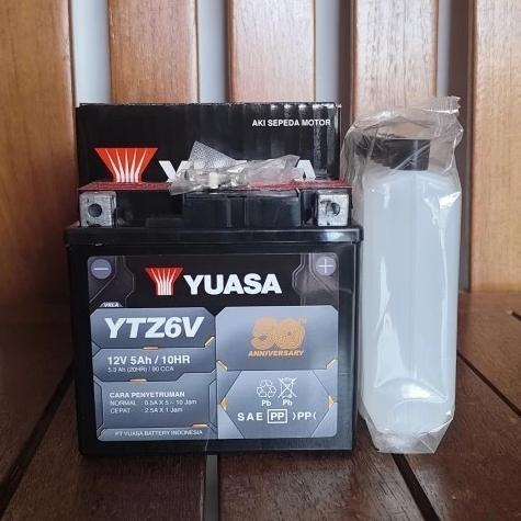 Aki Motor Honda Beat Deluxe, Vario 125, Vario 150, Vario 160, Scoopy, Pcx Ytz6V Yuasa Aki Kering