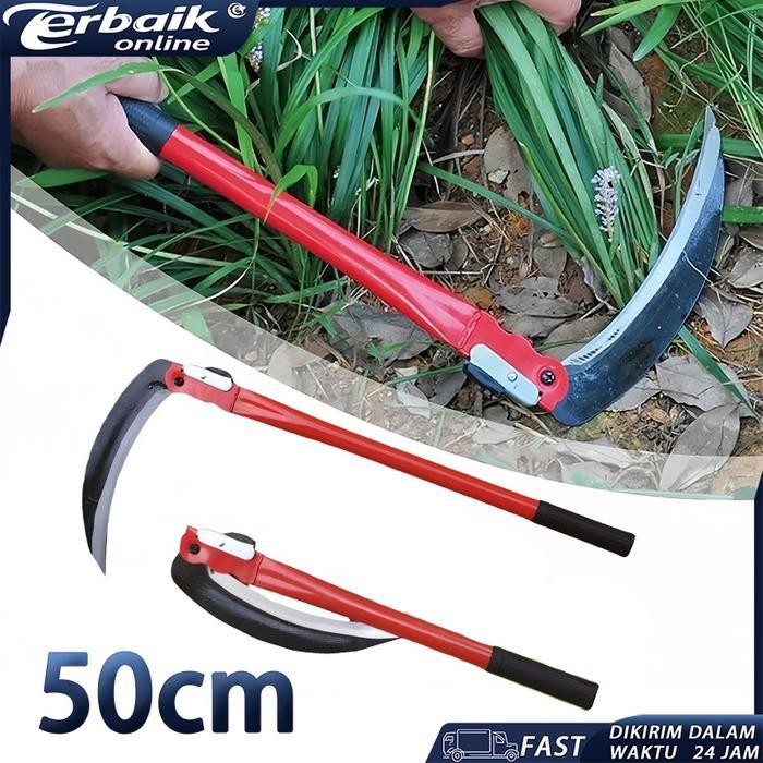Ready Sabit Lipat Baja/Alat Berkebun Pemotong Rumput Lipat Serbaguna/Sabit Folsing Sickle