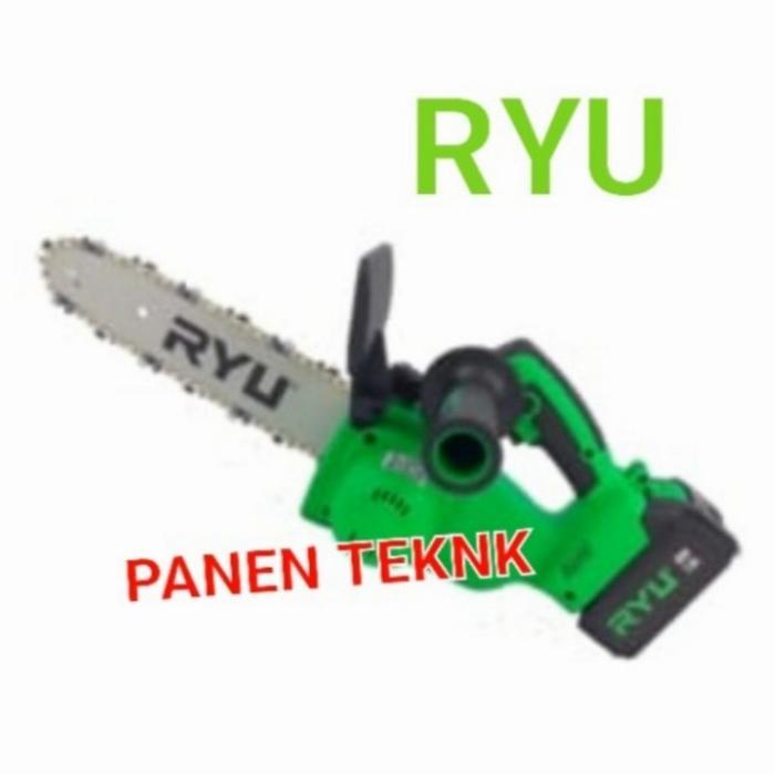 tokobryani CORDLESS CHAIN SAW RYU RCCH 10 MESIN GERGAJI BATERAI POTONG POHON