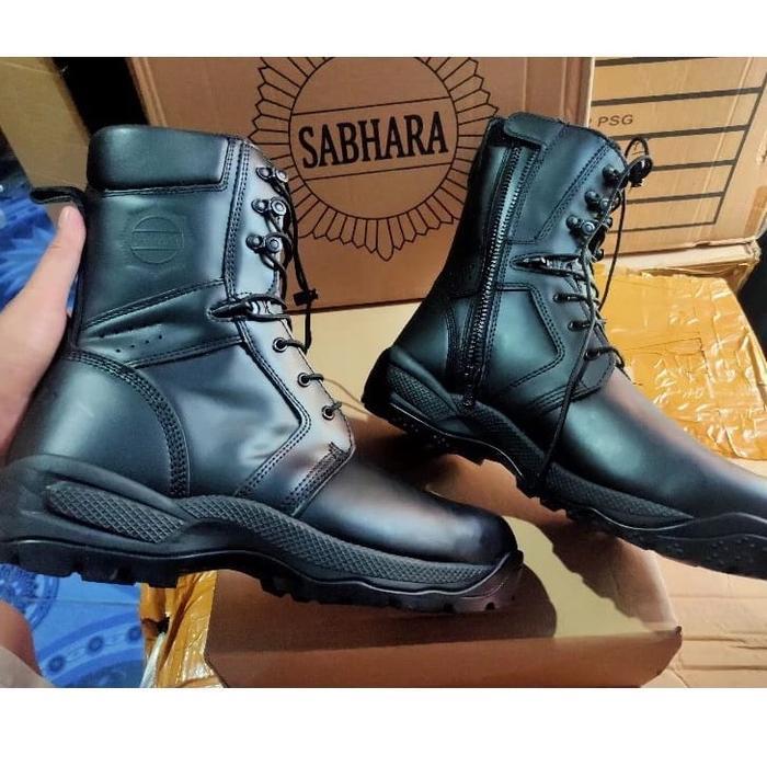 Sabhara Sepatu Pdl Sabhara Polri Ori Dalmas Safety Steel Toe Cap Breathable Genuine Boks Leather