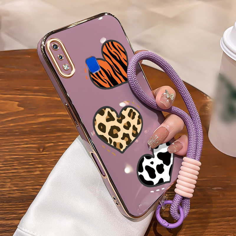 Casing Untuk VIVO Y91 Y91i Y93 Y93s Y95 Y91C Y90 Y1s Case Casing pola Cinta cetak macan macan Kasing