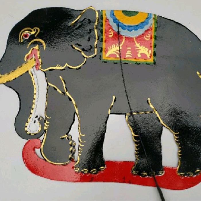 wayang kertas hewan binatang Gajah 50 cm
