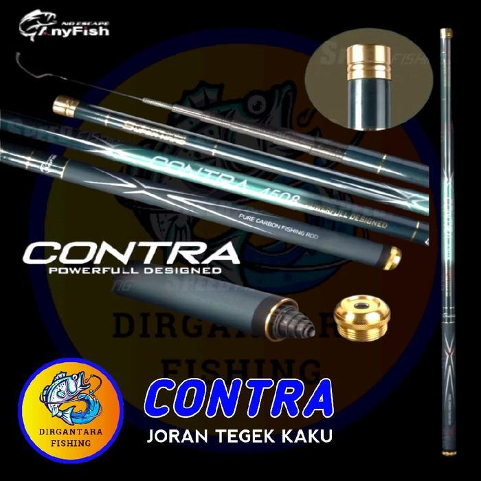 Anyfish Contra Joran Tegek Anyfish Contra 210 240 Pole Rod Pure Carbon 3 & 4 Ruas Panjang 80Cm