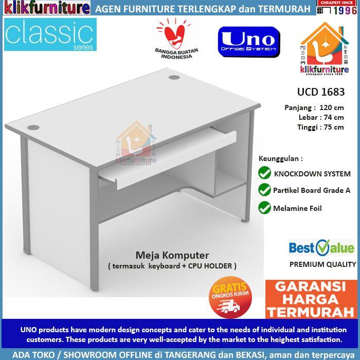 UCD 1683 UNO Meja Komputer Meja Kerja Meja Kantor