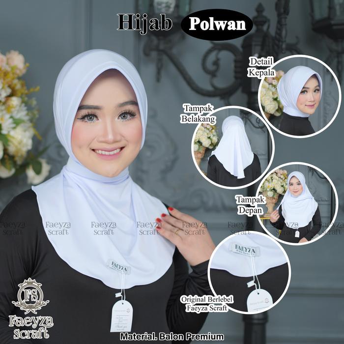 FAEYZA SCRAFT - Hijab sport polwan tali leher Hijab dinas instan kerudung olahraga sport Hijab