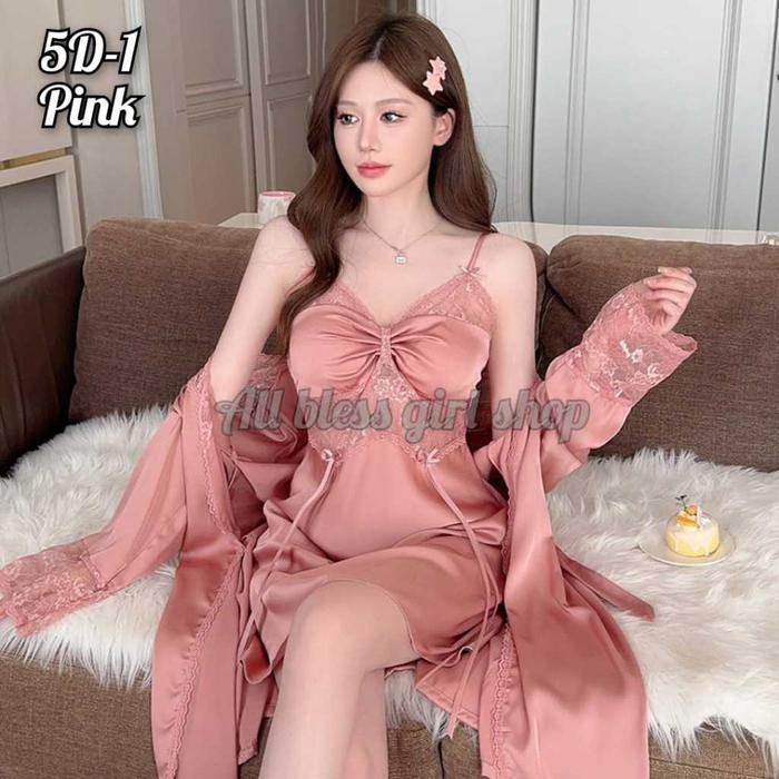 PROMO tidur DRES Dress Kimono Lingerie 5D M L XL Baju Tidur Wanita Dress Kimono Lingerie 5D M L XL