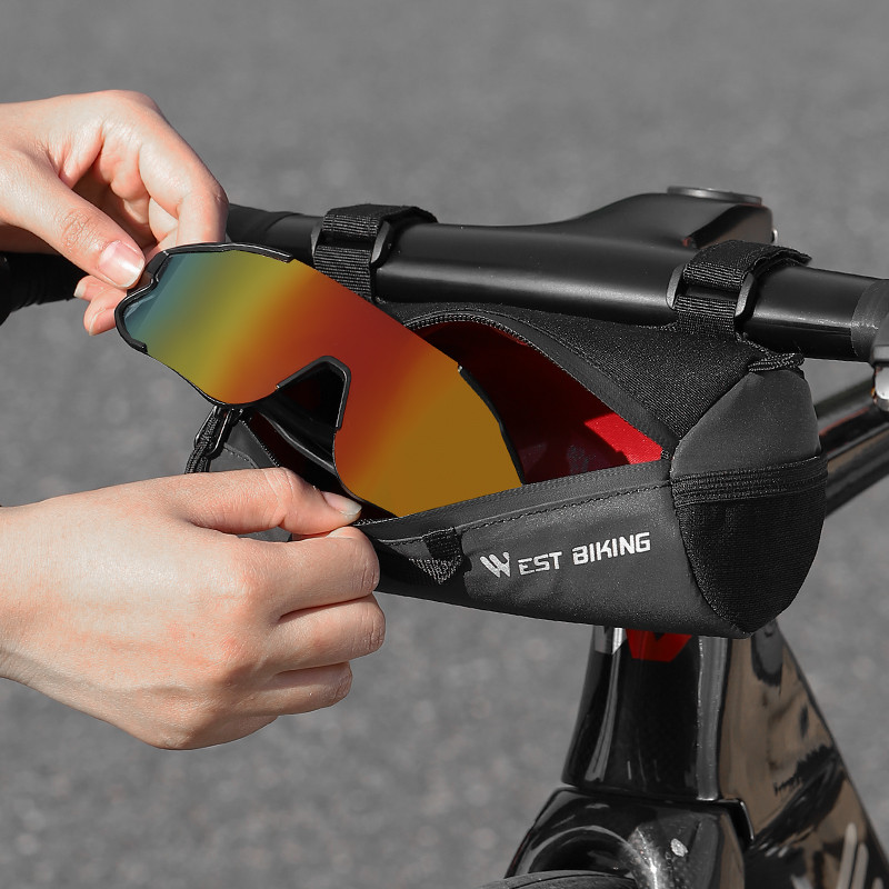 WEST BIKING Bicycle Handlebar Bag 1L Mini Bike Front Bag Portable MTB Road Bike Motorcycle