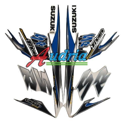 striping stiker motor suzuki smash titan 2012 hitam-putih