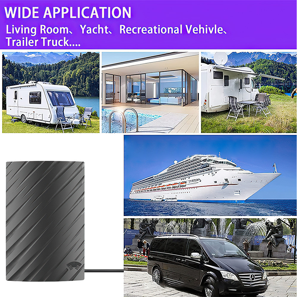 500 Miles Digital TV Antenna 4K 1080P HDTV Signal Booster Amplifier VHF UHF Signal Receiver DVB-T2