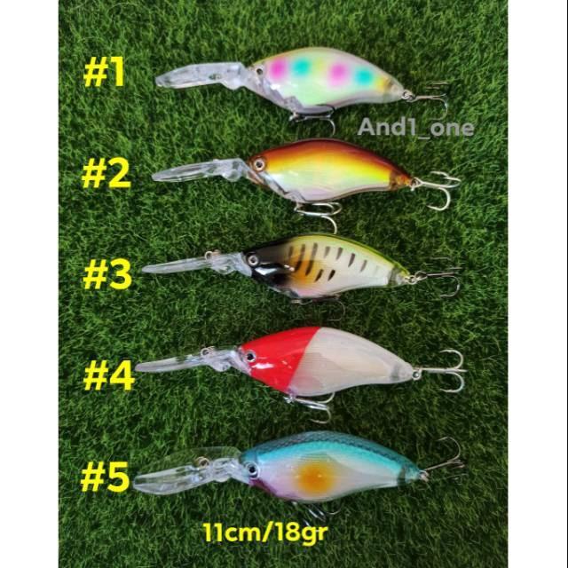 BISA COD UMPAN PANCING LURE CASTING CRANKBAIT 11cm - KERAPU BLACKBASS