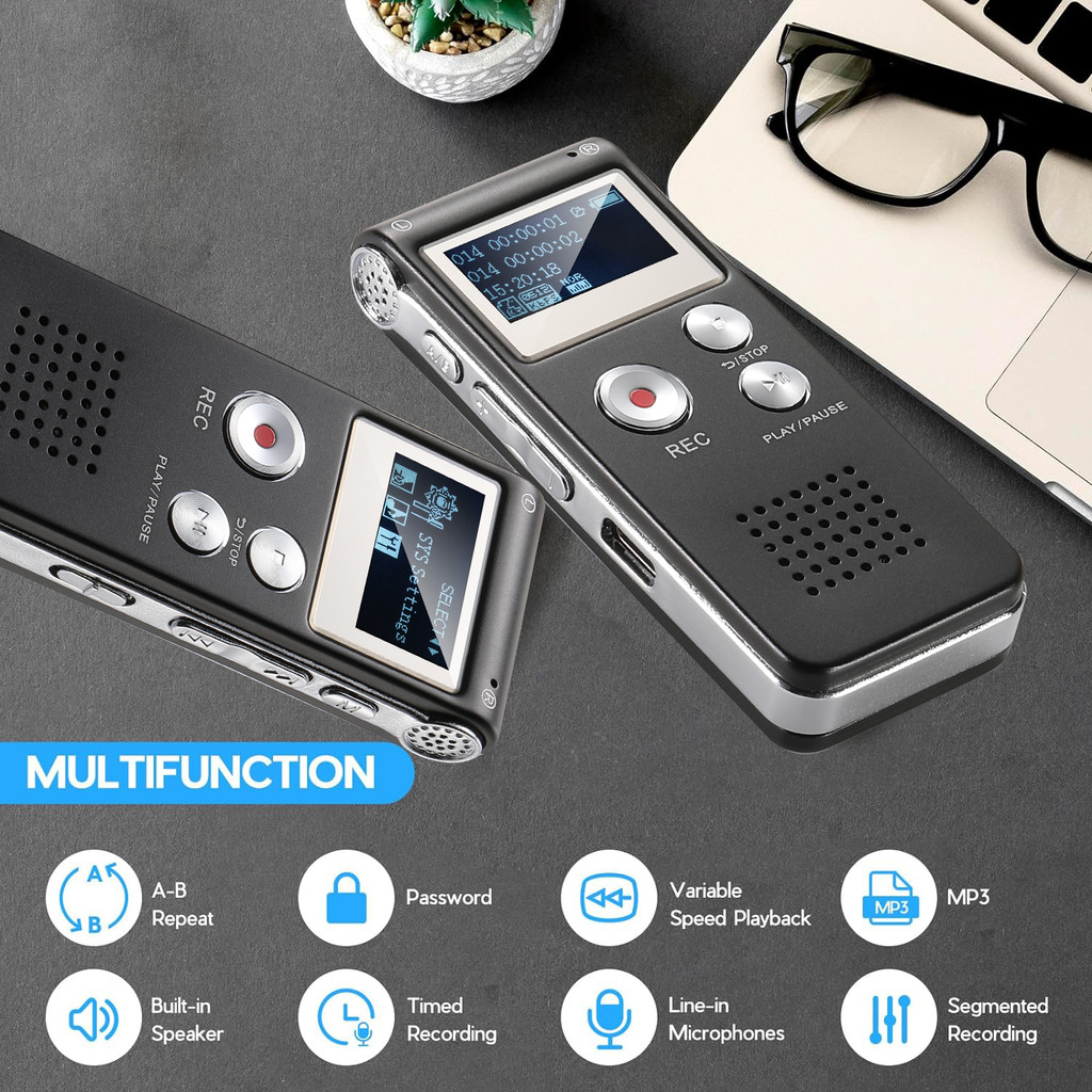 Digital Voice Recorder Voice Activated Recorder Mini Voice Recorder Upgraded Small Audio Recorder