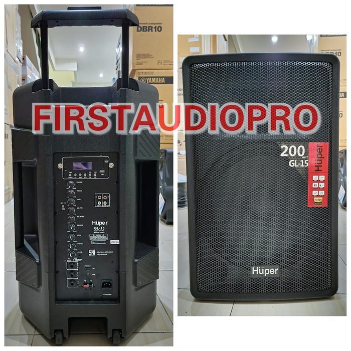 Speaker Portable HUPER GL15 / GL-15 / GL 15 15 INCH ORIGINAL BLUETOOTH