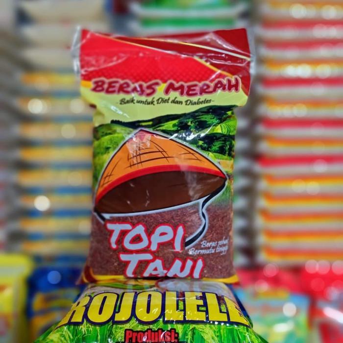 beras merah super cap topi tani 5kg