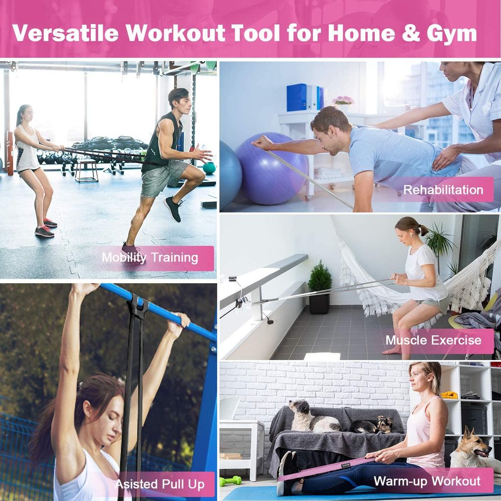 Elastic Fabric Long Resistance Bands Stretch Bands for Exercise Bands Resistance Bands Set for