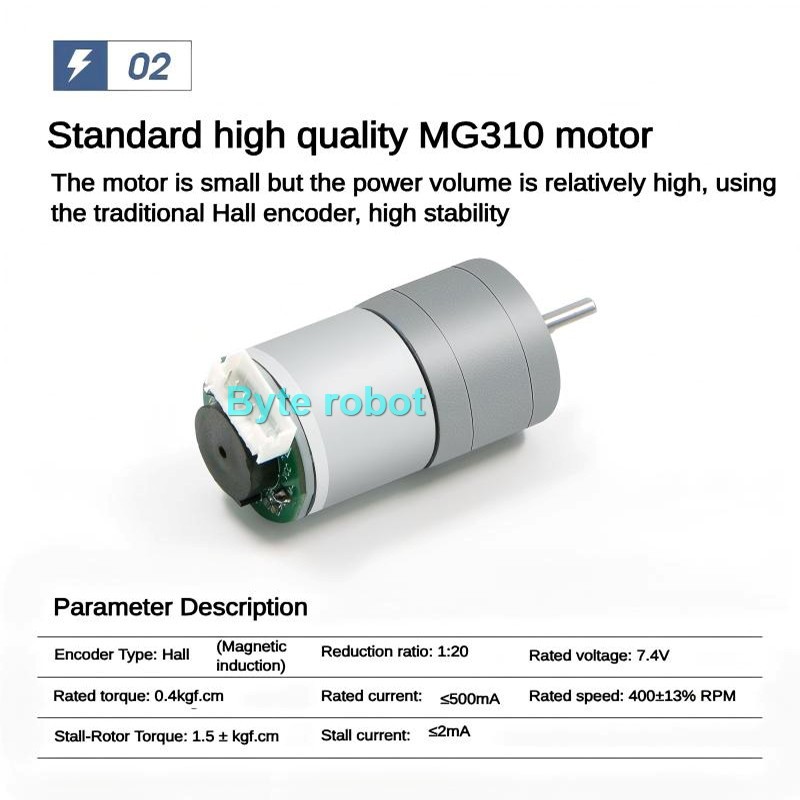 2WD Wheel Balancing Trolley MG310 Encoder Motor Self Balancing Robot Car for STM32 Robot DIY Kit to