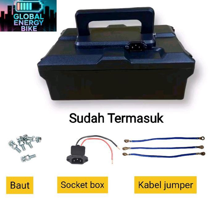 Box Baterai / Aki Sepeda Listrik 48V 12Ah Berkualitas Tebal