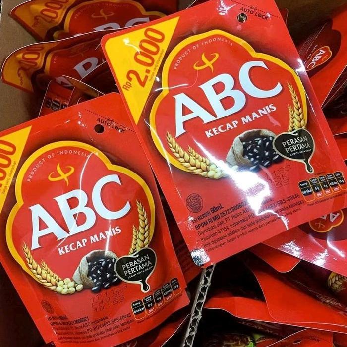 Premium Kecap Manis Abc Kemasan Pouch 60 Ml (1 Dus Isi 48 Pcs) Original