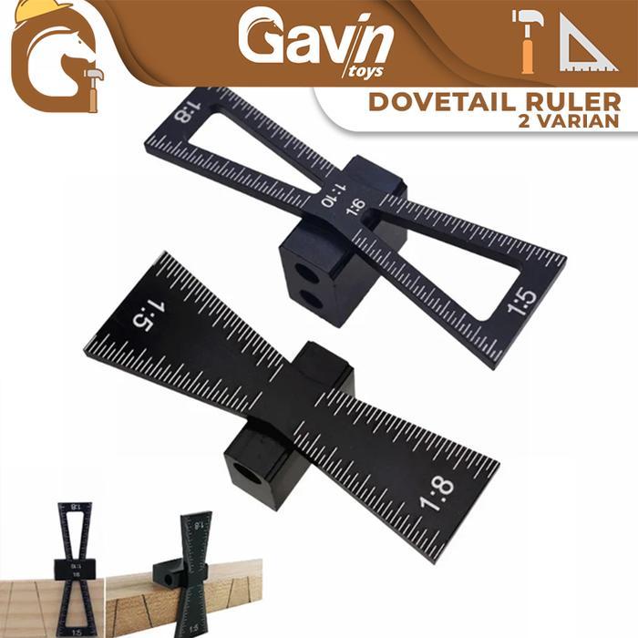 Terlaris Dovetail Ruler - Penggaris Dove Tail Marker Tenon Tukang Woodworking