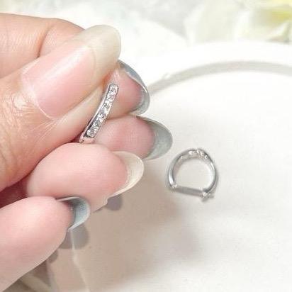 anting listring emas putih emas tua 17k