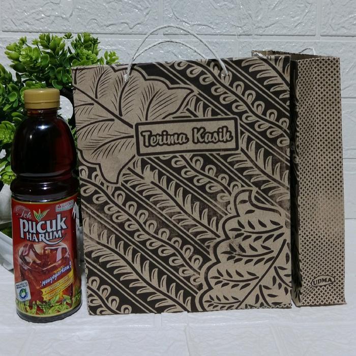 Paket Murah  100 Pcs Paperbag Motif Batik/Tas Snack/Tas Souvenir/Tas Kertas Hajatan Tali Souvenir