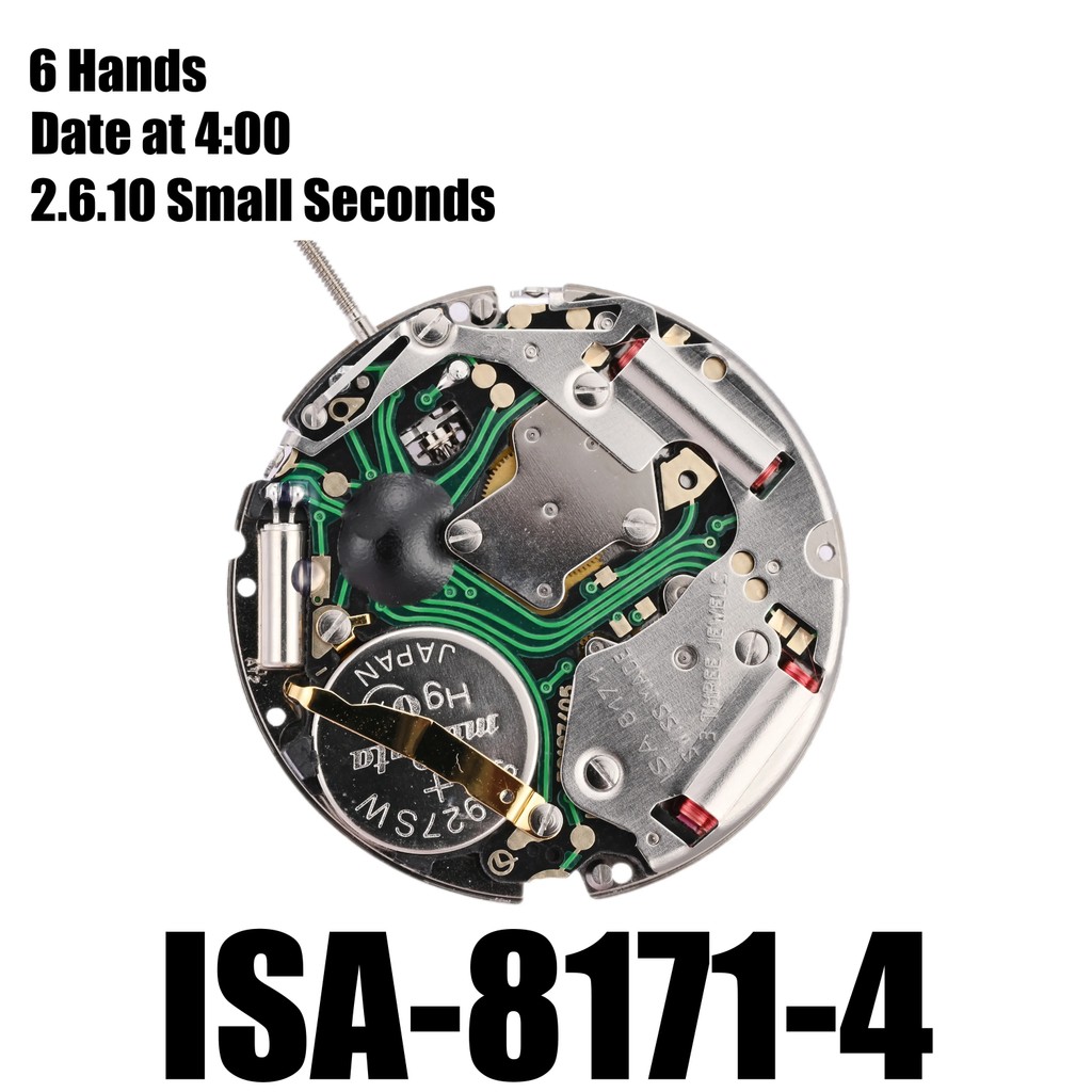 8171 Movement ISA 8171-4 Movement Genuine Quartz Calibre Four-o'clock Calendar Multifunctional 6