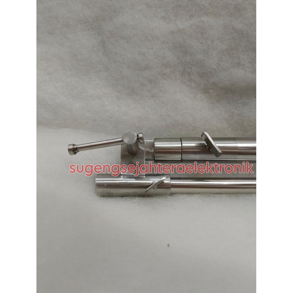 Premium Stand Mic Panjang Stainless 75 Cm// Stand Microphone Stainless Body Panjang Original