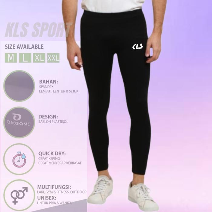 Leging Olahraga Pria dan Wanita Celana Lejing Panjang Legging Spandex Pakaian Sport Bola Outdoor