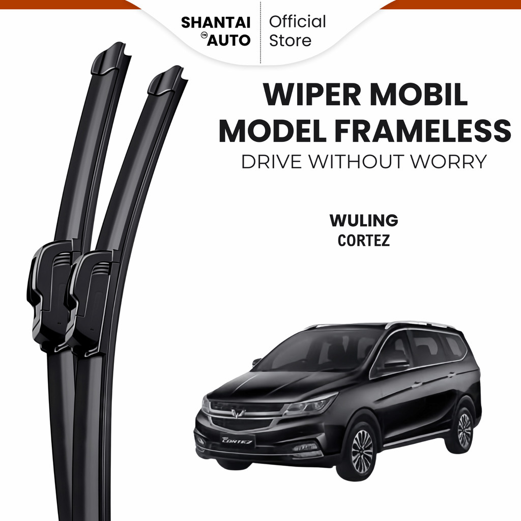 Wiper Wuling Cortez Frameless Kaca Depan Mobil